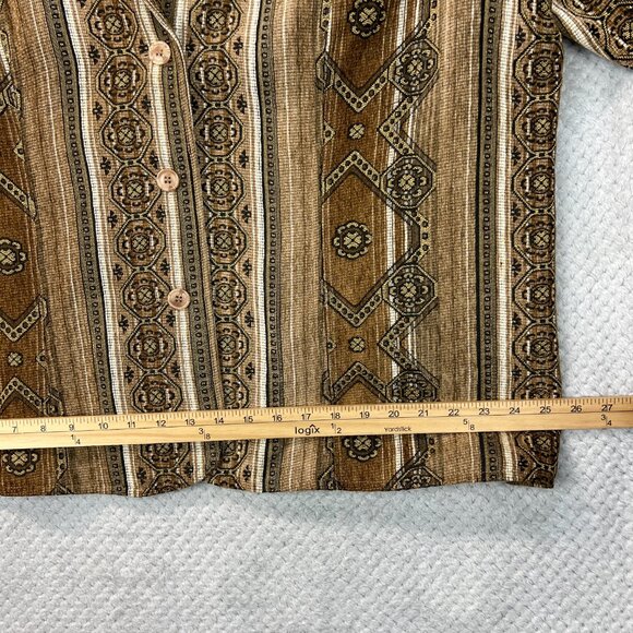 Vtg JMS Womens Tapestry Jacket Boho Southwestern Aztec Jacquard Blazer 90s - 22W - Picture 9 of 14